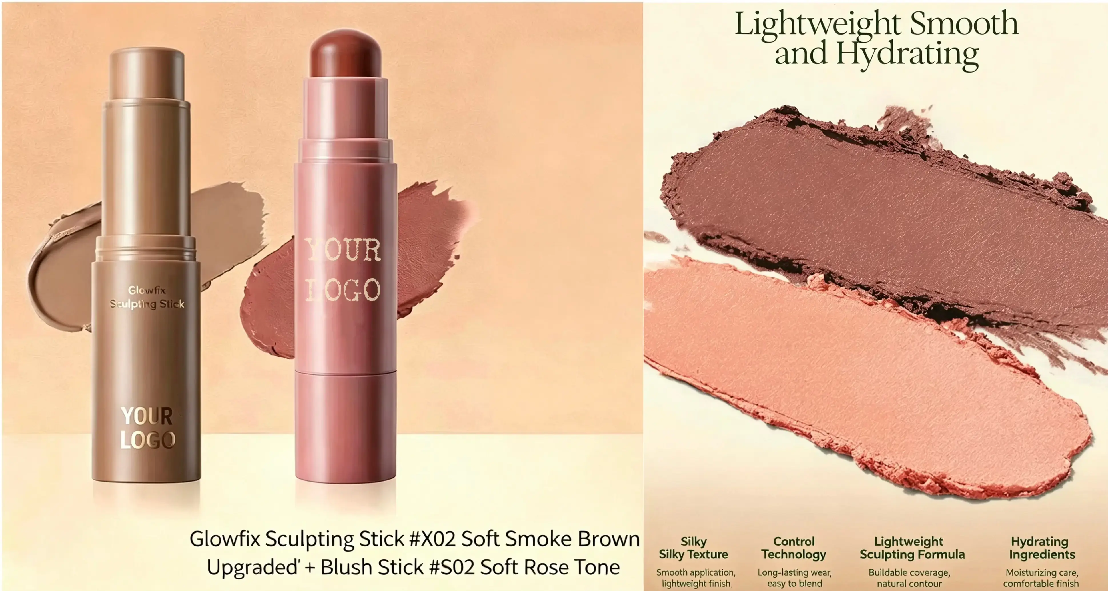 Dual-End Sponge Multi-Use Blush Stick 2 Dual-End Sponge Multi-Use Blush Stick 2